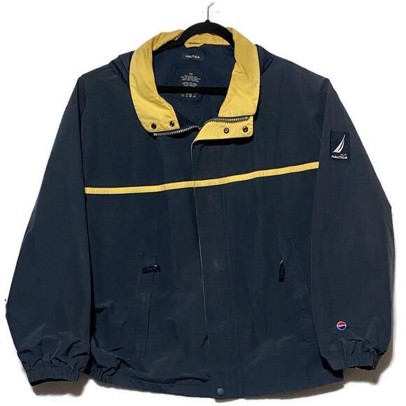 Nautica Jacket Mens Size 3X Blue Knit Casual Full Zip Up Lined - Picture 1 of 8